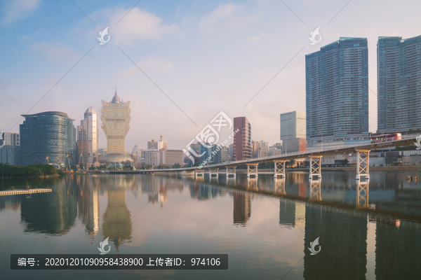 澳門現(xiàn)代建筑和橋梁和濱海風(fēng)