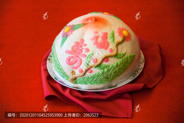 壽宴上的壽桃面點