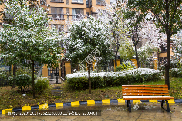 小區(qū)雪景