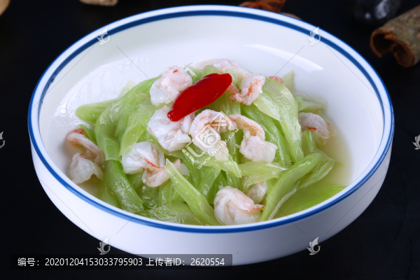 西芹拌蝦仁