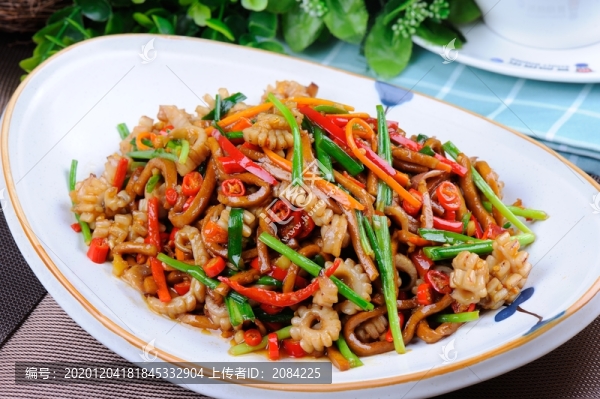 豆腐絲炒魷魚