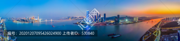 航拍珠海夜景
