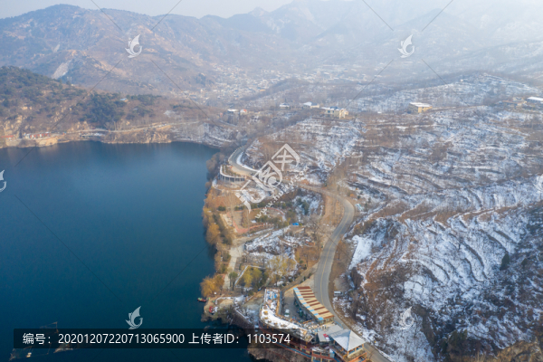 航拍濟(jì)南黃巢水庫(kù)35