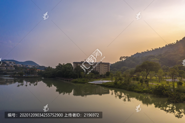從化溫泉鎮(zhèn)流溪河日落