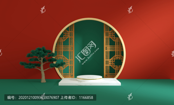 中國(guó)風(fēng)C4D海報(bào)背景素材