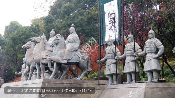 三國(guó)人物塑像