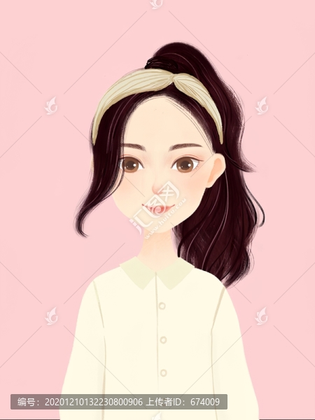 手繪女生