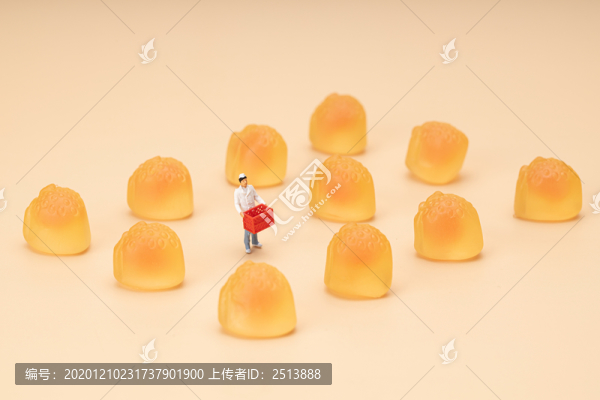 創(chuàng)意微縮攝影QQ糖和小面包廚師