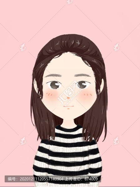 手繪卡通女孩