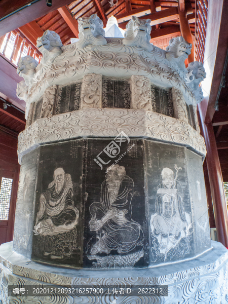 杭州孔廟文昌閣十六羅漢像刻石