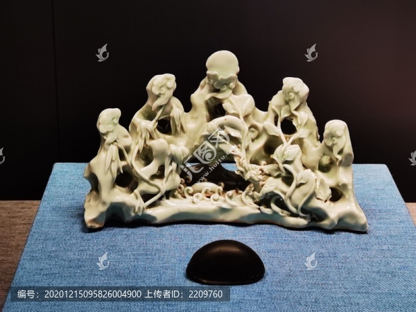 青白瓷筆架