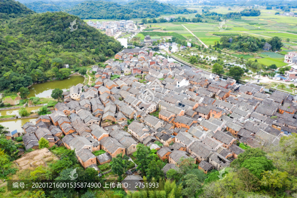 航拍上甘棠古村