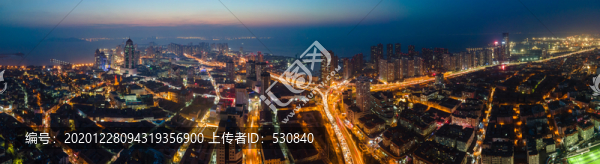 青島夜景鳥瞰圖