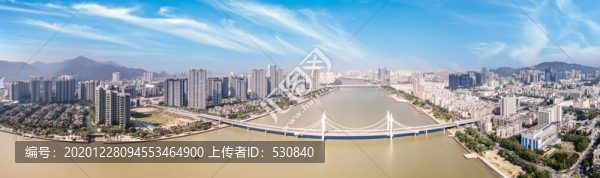 航拍珠海建筑景觀天際線全景