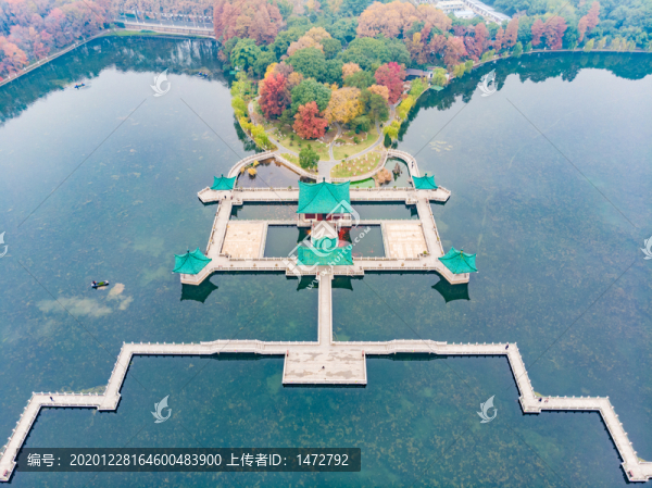 湖北武漢東湖風(fēng)景區(qū)深秋初冬風(fēng)光