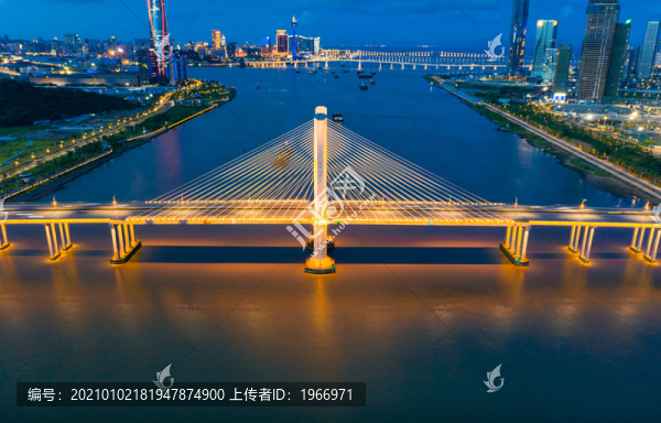 珠海橫琴大橋夜景