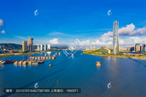 橫琴新區(qū)與珠海中心大廈