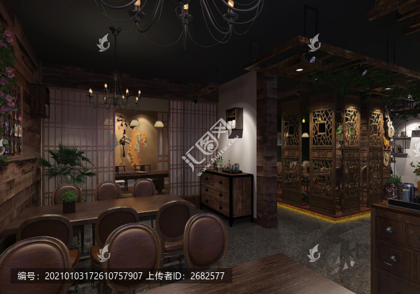 休閑餐飲酒吧效果圖
