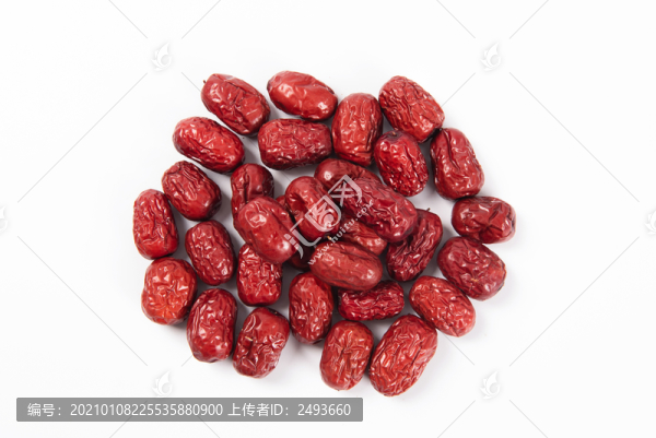 白底上的紅棗干棗