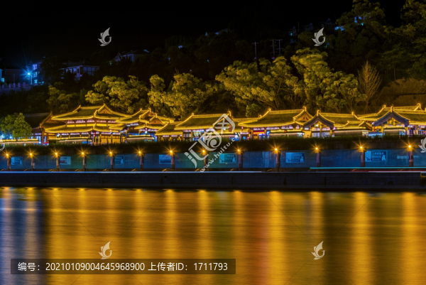 中國四川廣元皇澤寺鳳街夜市