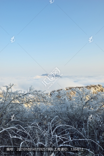 五峰獨嶺云海雪景風光