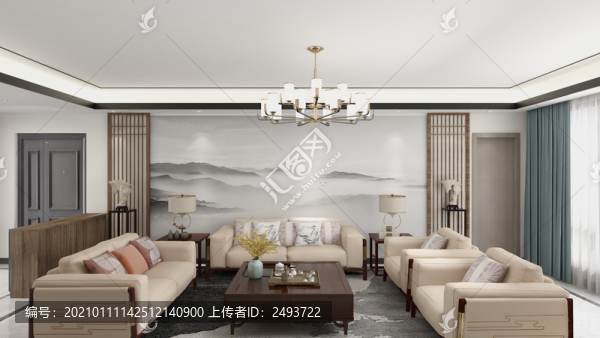 中式沙發(fā)背景墻