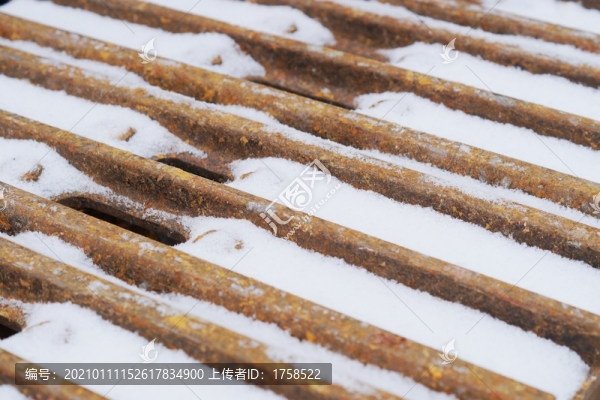 鋼材上的積雪背景