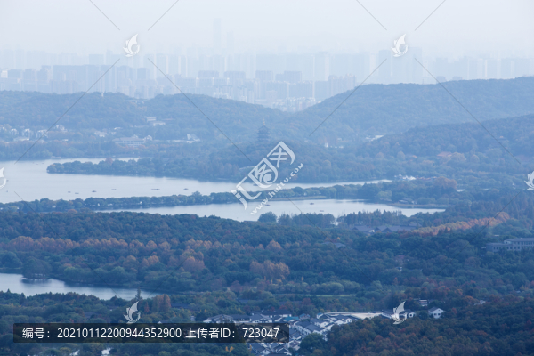 杭州西湖全景俯瞰