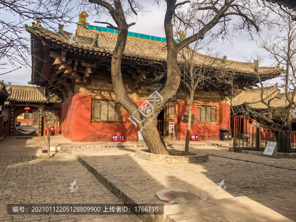 中國山西平遙縣郝洞村鎮(zhèn)國寺