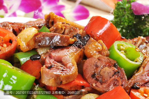 豆鼓炒臘鴨肶