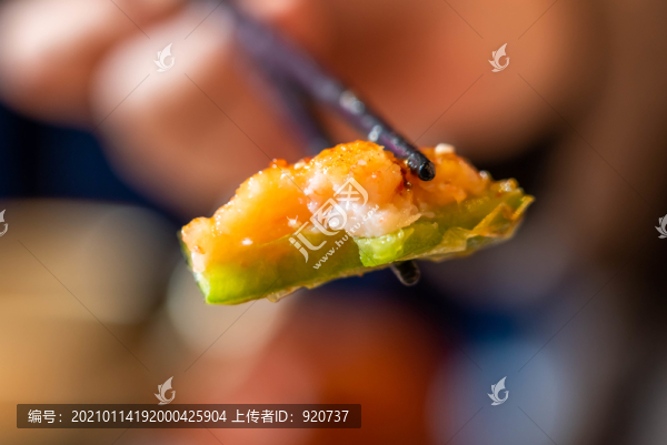 青椒釀蝦滑