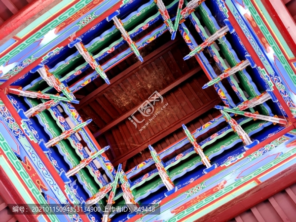 中式古建牌坊彩繪內(nèi)部結(jié)構(gòu)