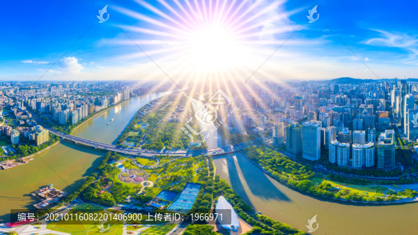 廣州二沙島航拍風(fēng)光