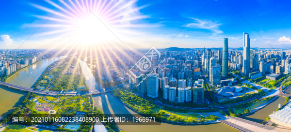 廣州二沙島航拍風(fēng)光