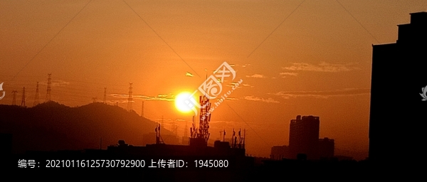 城鎮(zhèn)日落景觀
