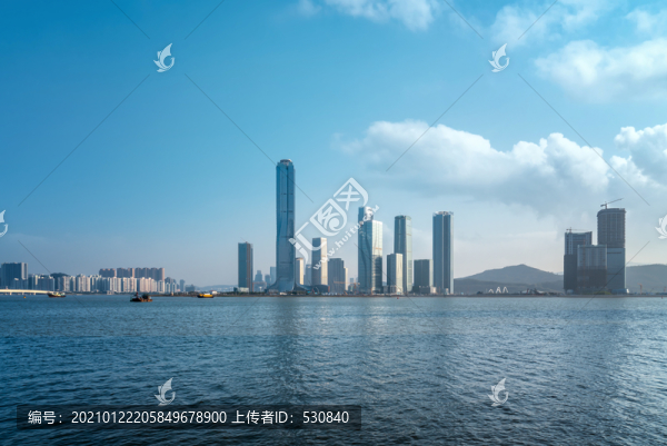 珠海橫琴金融島建筑景觀鳥瞰圖