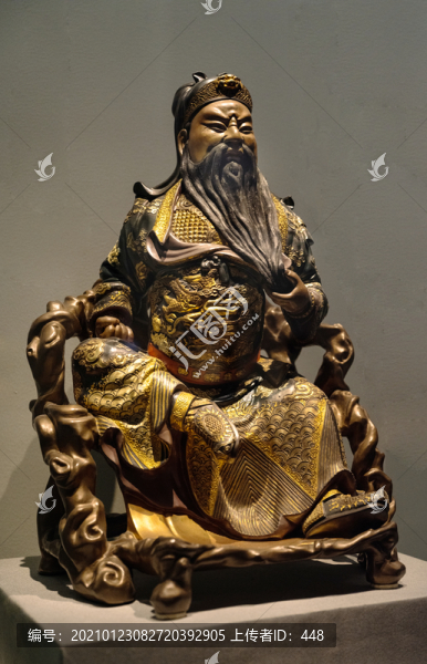 沈正鎬作脫胎漆塑關(guān)羽坐像