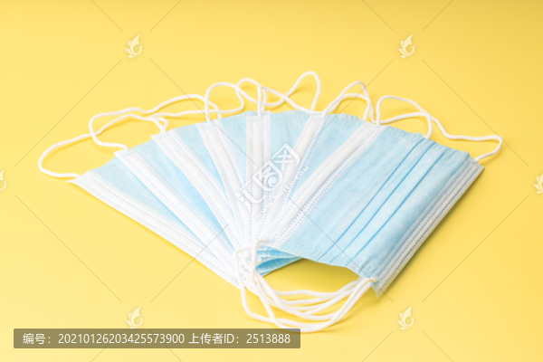 純色背景一次性醫(yī)用口罩