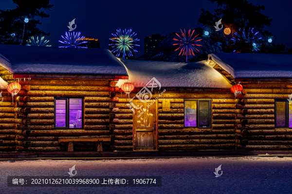長春雕塑園冰雪新樂園夜晚景觀