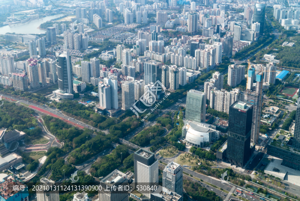 航拍廣州城市景觀