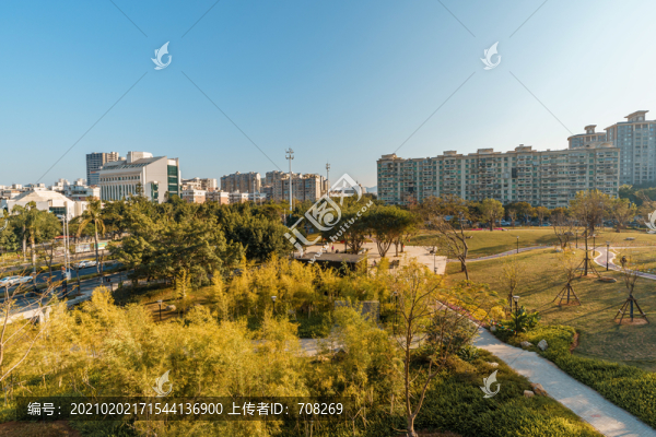 廈門城市公園和城市天際線