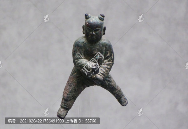 后金童子形銅飾件