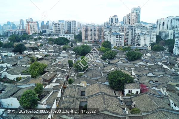 俯拍三坊七巷