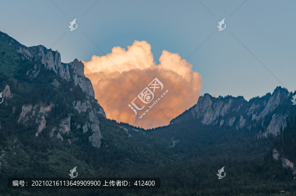 峭壁火燒云