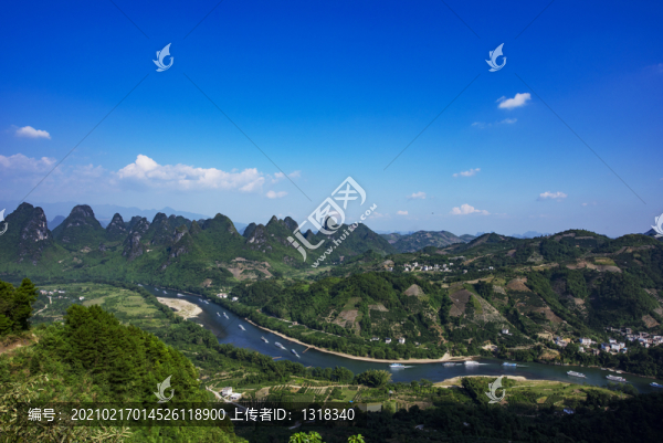 廣西桂林山水陽陽朔相公山