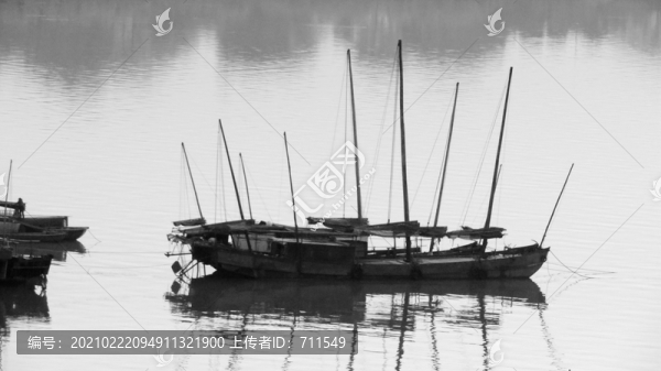 太湖漁船老照片