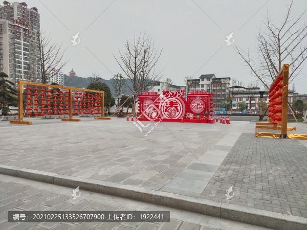 廣場(chǎng)新年背景