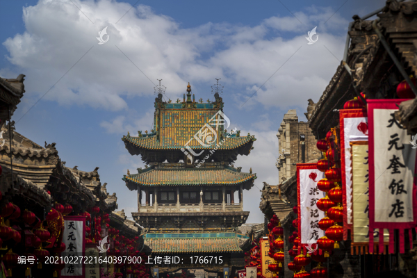 中國山西平遙古城建筑風(fēng)光