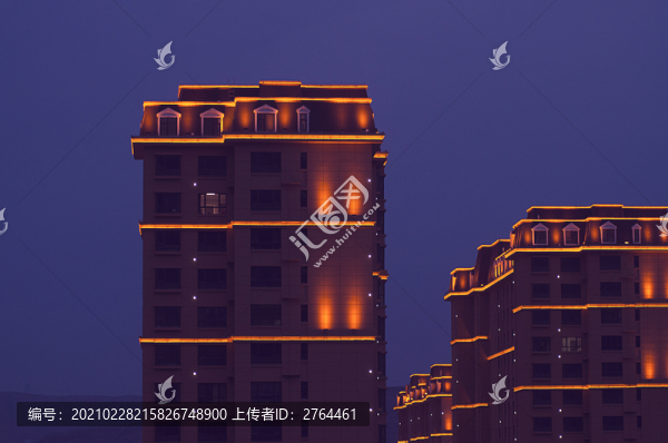 甘肅定西城市夜景