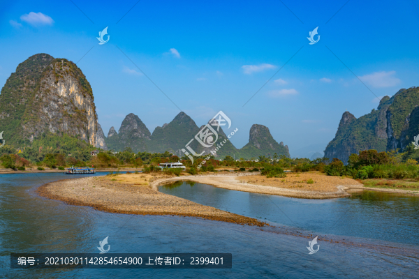 廣西桂林陽朔興坪漓江桂林山水